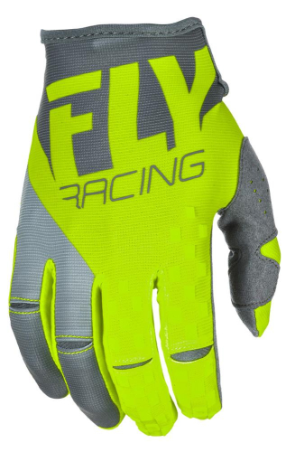 Fly Racing - Fly Racing Kinetic Gloves  - 371-41707 - Hi-Vis/Gray - X-Small