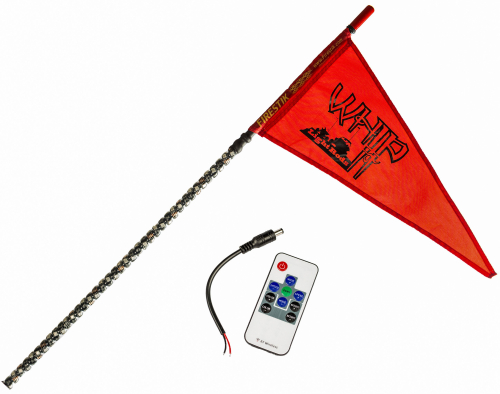 Whip-It - Whip-It Deluxe Lighted Flag - 3ft. - White - UTV 3 FT DLX BLK