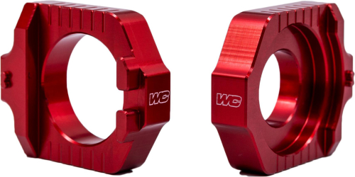 Works Connection - Works Connection Elite Axle Blocks - Red - 17-455
