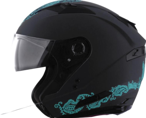 G-Max - G-Max OF77 Eternal Helmet - G3775264 - Gray/Teal - Small