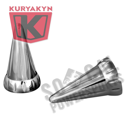 Kuryakyn - Kuryakyn Grooved Axle Caps - Chromed - 1226