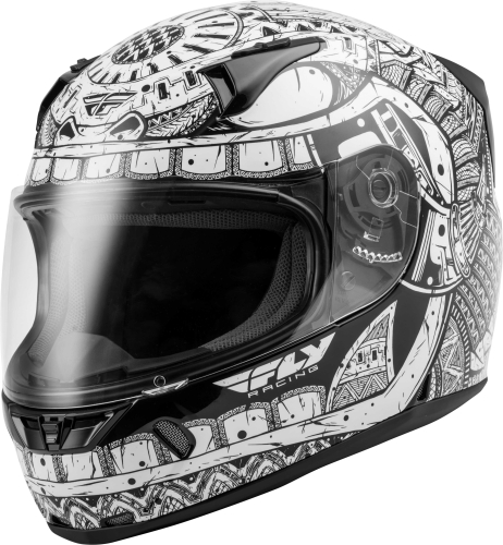 Fly Racing - Fly Racing Revolt FS Codex Helmet - 73-8376S - Black/White - Small