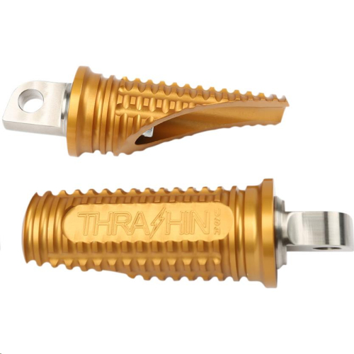 Thrashin Supply Company - Thrashin Supply Company Burnout Male-Mount Footpegs - Gold Anodized - TSC-2017-5-D
