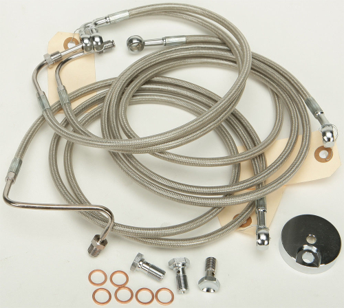 HardDrive - HardDrive Steel Braided Brakeline Kit - +6in. Length - HD-0502