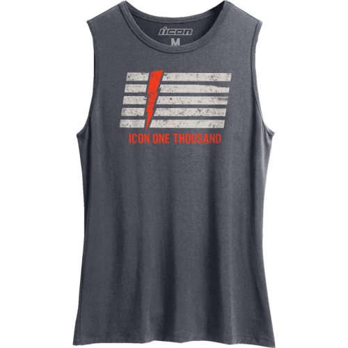 Icon - Icon 1000 Invasion Stripe Womens Tank Top - 3031-4222 - Antique Denim - 2XL