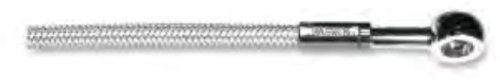 Magnum - Magnum Polished Stainless E-Z Align Single Disc Front Brake Line - 35deg. Top Angle - 42in - 56842SW