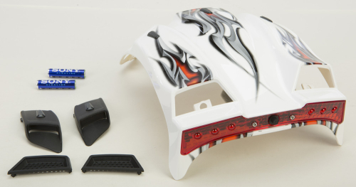G-Max - G-Max LED Top Vent for GM68 Helmet - White/Red Dragon - G999998