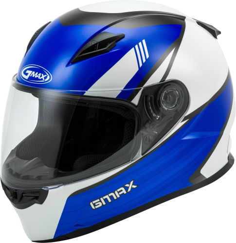 G-Max - G-Max GM-49Y Deflect Youth Helmet - G1493512 - White/Blue - Large