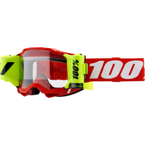 100% - 100% Accuri 2 Forecast Goggles - 50017-00004 - Red/White/Clear Lens - OSFM