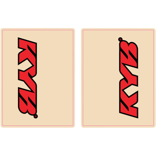 FLU Designs Inc. - FLU Designs Inc. Upper Fork KYB Decal - Red/Black - 01016
