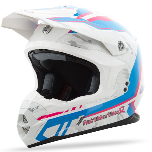 G-Max - G-Max MX86 Pink Ribbon Helmet - G3863403 TC-14 - White/Pink/Blue - X-Small