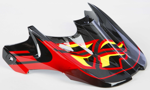 Fly Racing - Fly Racing Visor for Kinetic Pro 2014 Short Replica Helmets - Black/Red/Lime - 73-3280