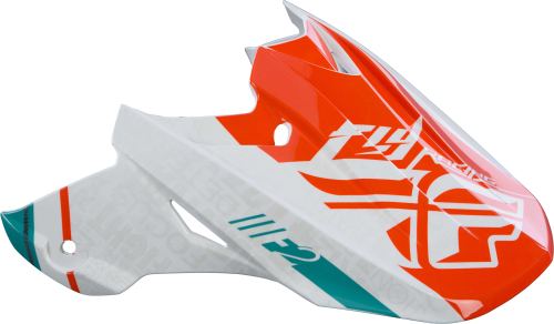 Fly Racing - Fly Racing Visor for F2 2014 Canard Helmets - White/Teal/Orange - 73-4612