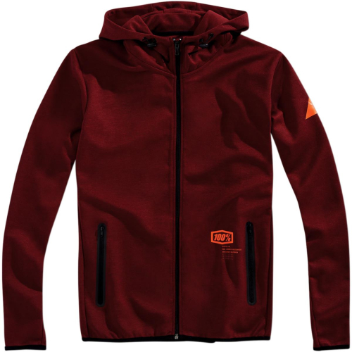100% - 100% Fleece Zip Viceroy Hoody - 37002-060-11 - Burgundy - Medium