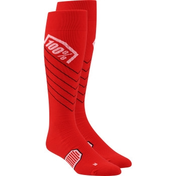 100% - 100% Hi Side Riding Socks - 20054-00007 - Red - SM-MD