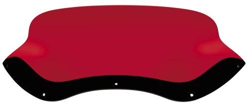 Memphis Shades - Memphis Shades Spoiler Windshield - 6.5in. - Ruby - MEP85502