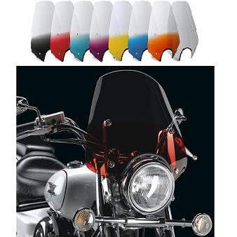 Memphis Shades - Memphis Shades Pop Top Sportshield Windshield (7in. Cutout) - Gradient Burnt Orange - MEP5517