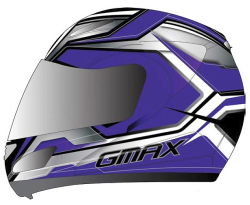 G-Max - G-Max GM44S Glacier Helmet - XF-3-72-6082XS - Blue/Silver/Black - X-Small