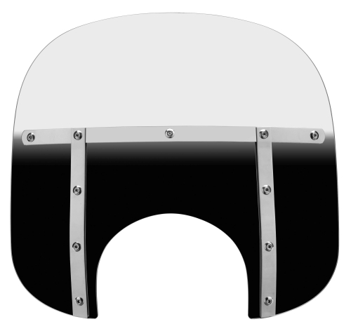 Memphis Shades - Memphis Shades Memphis Fats Windshield (9in. Cutout) - 13in. - Gradient Black - MEM3511