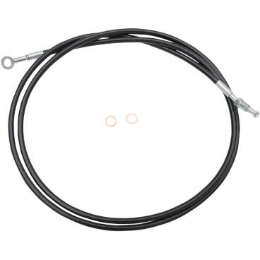 LA Choppers - LA Choppers Black Stainless Steel Clutch Line Kit - For Beach Bars - LA-8052C04B