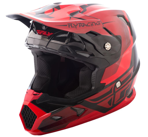 Fly Racing - Fly Racing Toxin Original Youth Helmet - 73-8512YL - Red/Black - Large