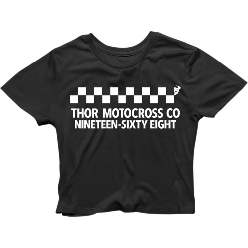 Thor - Thor Check Up Womens Crop Top - 3031-3739 - Black - Medium