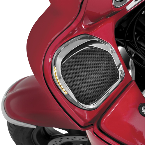 Show Chrome - Show Chrome LED Turn Signal Speaker Grill Set - 71-203