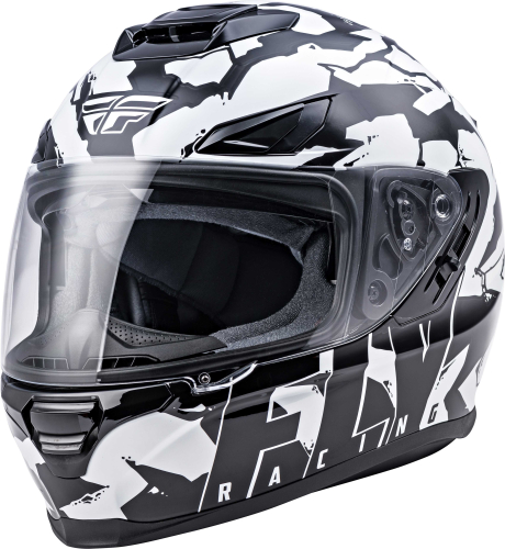 Fly Racing - Fly Racing Sentinel Ambush Helmet - 73-83292X - Black/White - 2XL