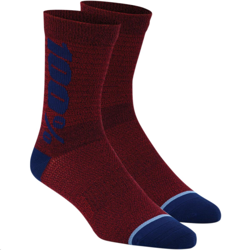100% - 100% Rythym Wool Performance Socks - 24006-068-18 - Brick - Lg-XL