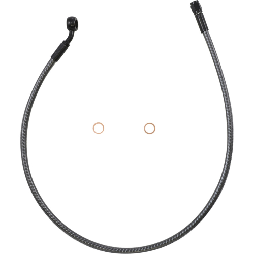 Magnum - Magnum Karbonfibr Designer Series ABS Front Lower Brake Line - 10mm,180deg. Banjo - 23in - 77009
