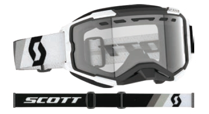 Scott USA - Scott USA Fury Snowcross Goggles - 278605-7702043 - Premium Black/White/Clear Lens - OSFM