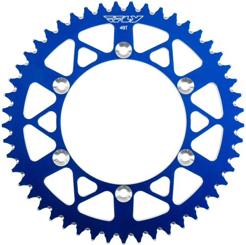 Fly Racing - Fly Racing Aluminum Rear Sprocket - Blue - 49T - 208-49 BLU