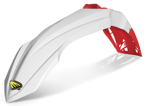 Cycra - Cycra Cycralite Front Fender - White/Red - 1CYC-1462-42R