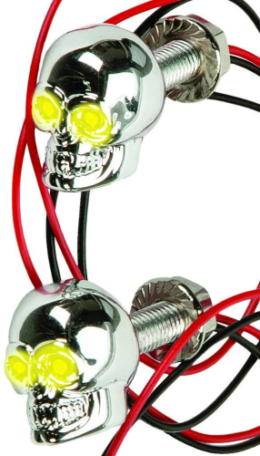 HardDrive - HardDrive Lighted Skull License Plate Screws - Yellow - H040077