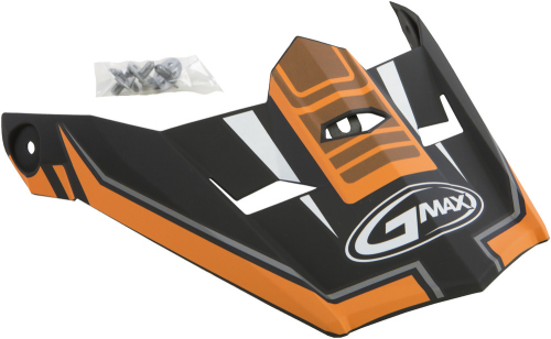 G-Max - G-Max Visor for MX46 Uncle Youth Helmet - Matte Black/Orange - G046849