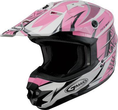 G-Max - G-Max Visor for GM76X Player Graphic Helmet - Pink/White/Black - G076014