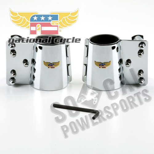 National Cycle - National Cycle Wide Heavy Duty & One-Piece Heavy-Duty Reg & Tall 23in. Width Windshield Mount Kit- JD - KIT-JB