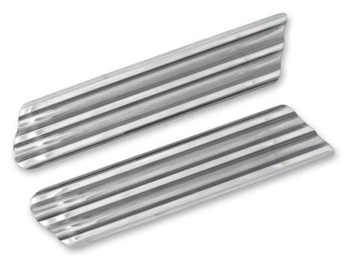 Covingtons - Covingtons Latch Delete Plates for Police Hard Bags - Finned - Chrome - C1006-C
