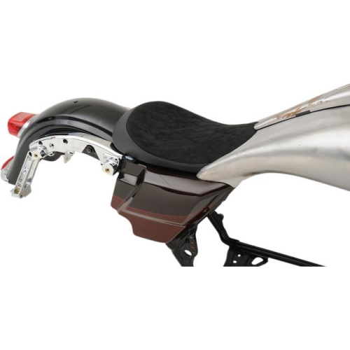 Drag Specialties - Drag Specialties EZ on Solo Seat for Yaffe Razorback Gas Tank - Suede Double Diamond Stitch - 0801-1080