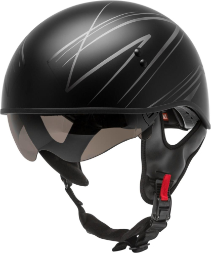 G-Max - G-Max HH-65 Naked Torque Helmet - H1651073 - Matte Black/Silver - X-Small