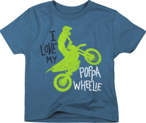 Smooth - Smooth Poppa Wheelie Toddler T-Shirt - 4253-201 - Blue - 3T