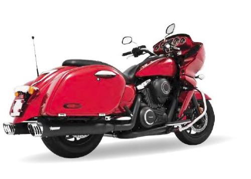 Freedom Performance - Freedom Performance Racing Dual Exhaust System - Black Mufflers - Black Tips - MV00015