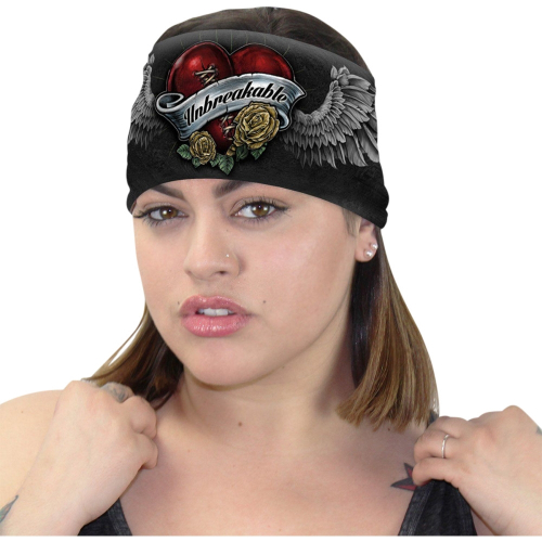 Lethal Threat - Lethal Threat Unbreakable Womens Headband - HB99008 - Black - OSFM
