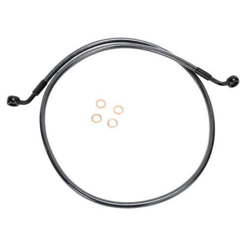 Magnum - Magnum Black Pearl E-Z Align Single Disc Front Brake Line - 60deg. Top Angle - 45in - 46645SW