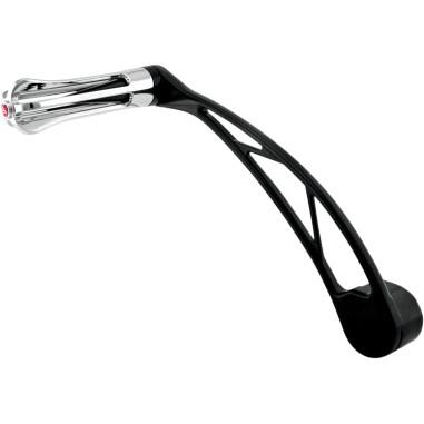 Battistinis Custom Cycles - Battistinis Custom Cycles Wireframe Shifter Lever - Single - Black w/ Chrome/Black Peg - 50-453