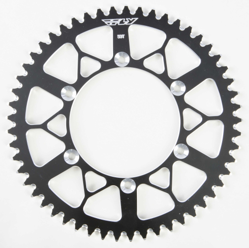 Fly Racing - Fly Racing Aluminum Rear Sprocket - Black - 53T - 511-53 BLK