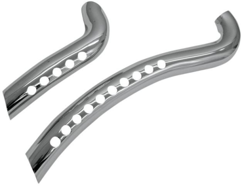 Bassani Manufacturing - Bassani Manufacturing Heat Shields for Radial Sweepers Exhaust System - Chrome with Holes - HS-XL-FF12H