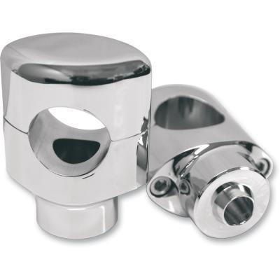 LA Choppers - LA Choppers Drilled Riser for 1in. Handlebar - 6in. Tall - Chrome - LA-7403-06