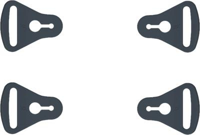 POD - POD K1 Youth Strap Loop Set for Knee Brace - Bilateral - Gray - Md/Lg - KP350-006-OS