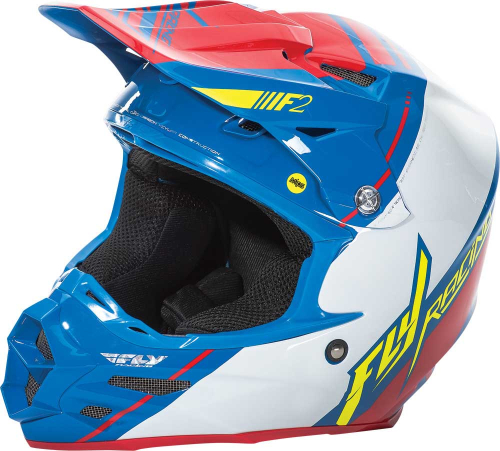 Fly Racing - Fly Racing F2 Carbon MIPS Canard Replica Helmet - 73-40962X - Blue/White/Red - 2XL